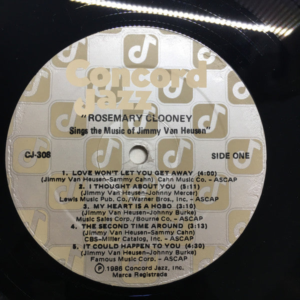 Rosemary Clooney - Rosemary Clooney Sings The Music Of Jimmy Van Heusen (Album) (VG+) - Endless Media