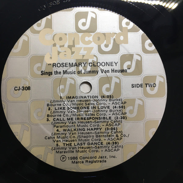 Rosemary Clooney - Rosemary Clooney Sings The Music Of Jimmy Van Heusen (Album) (VG+) - Endless Media