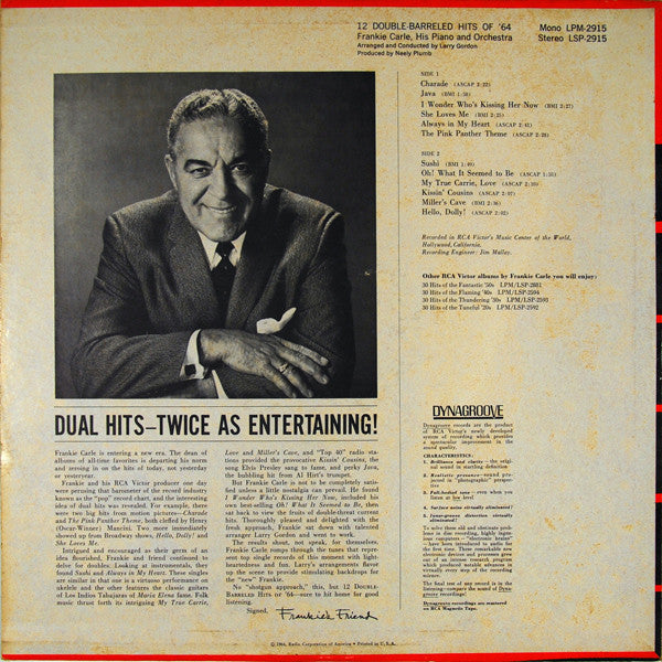Frankie Carle , His Piano And Frankie Carle And His Orchestra : 12 Double-Barreled Hits Of '64 (LP)