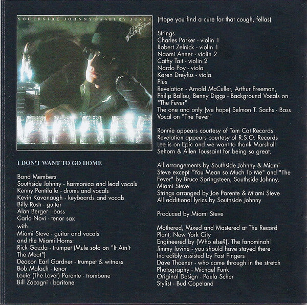 Southside Johnny & The Asbury Jukes : I Don't Want To Go Home & This Time It's For Real (CD, Comp, RE)