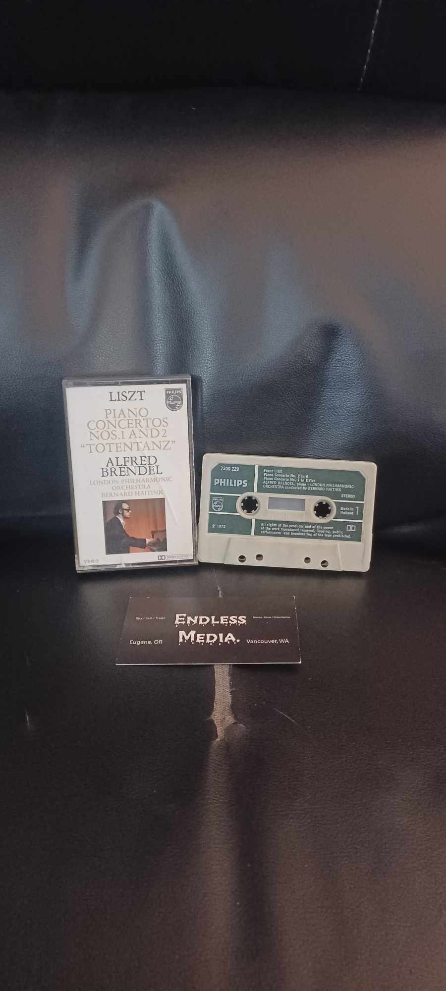 Franz Liszt, Alfred Brendel, London Philharmonic Orchestra, Bernard Haitink - Piano Concertos Nos. 1 And 2 / "Totentanz" (Cassette) (VG+)