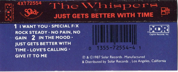 The Whispers : Just Gets Better With Time (Cass, Album)
