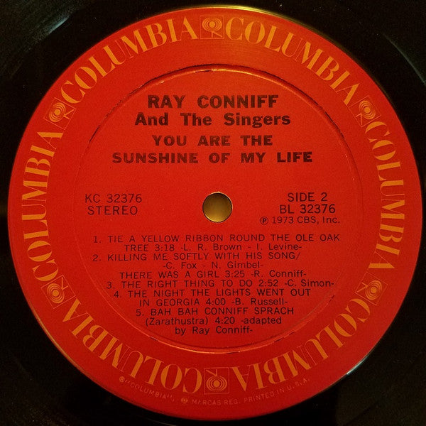 Ray Conniff And The Singers - You Are The Sunshine Of My Life (LP) (VG) - Endless Media