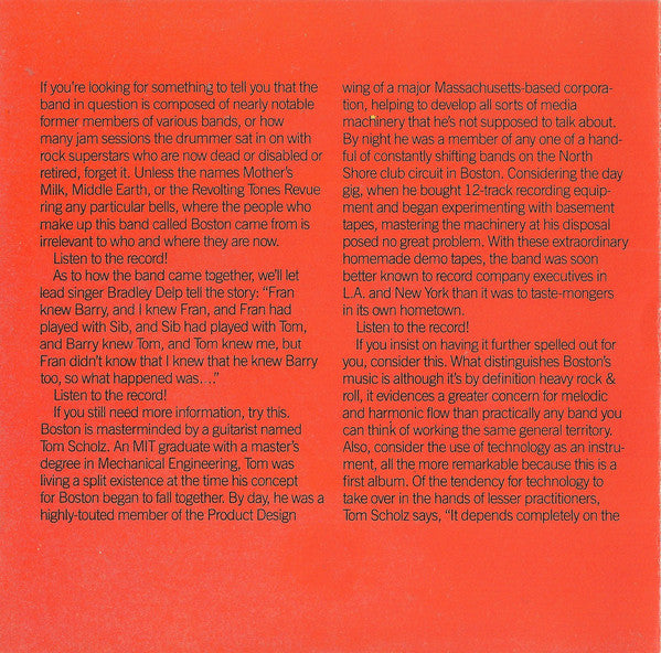 Boston : Boston (CD, Album, RE)