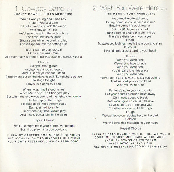 Billy Dean : Men'll Be Boys (CD, Album, Club)