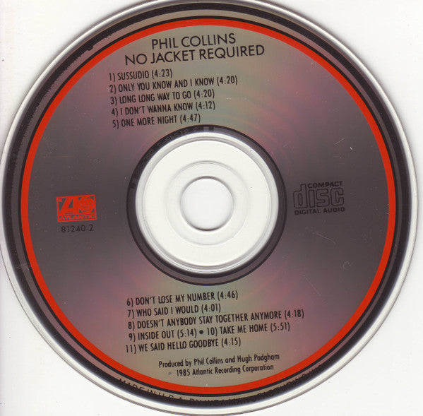 Phil Collins : No Jacket Required (CD, Album, RP, SRC)