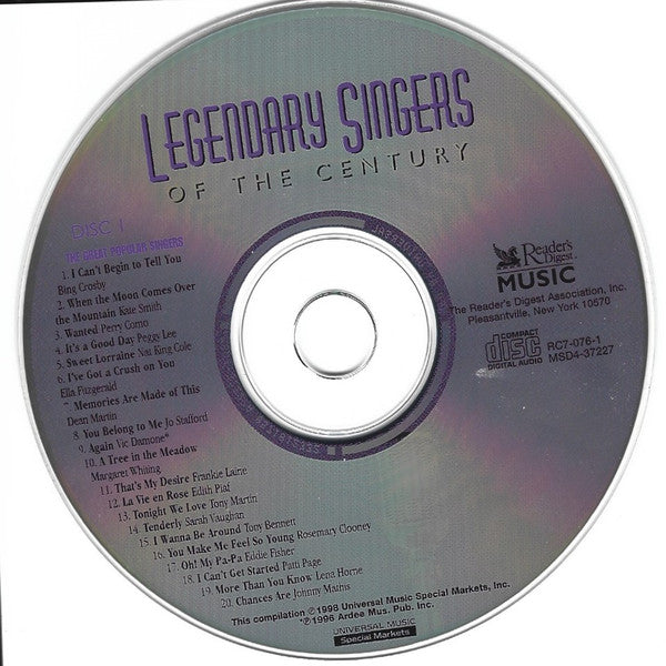 Various : Legendary Singers Of The Century (4xCD, Comp)