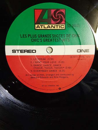 Chic : Les Plus Grands Succes De Chic = Chic's Greatest Hits (LP, Comp, Mon)