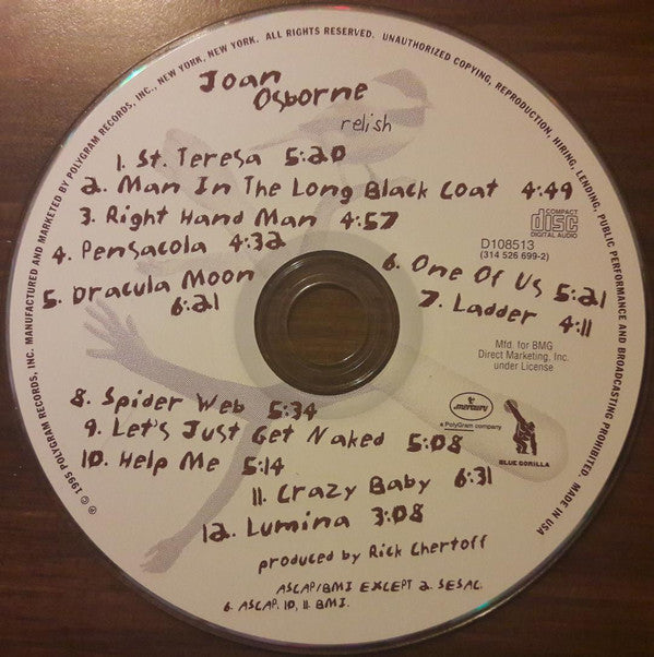 Joan Osborne - Relish (CD) (VG) - Endless Media