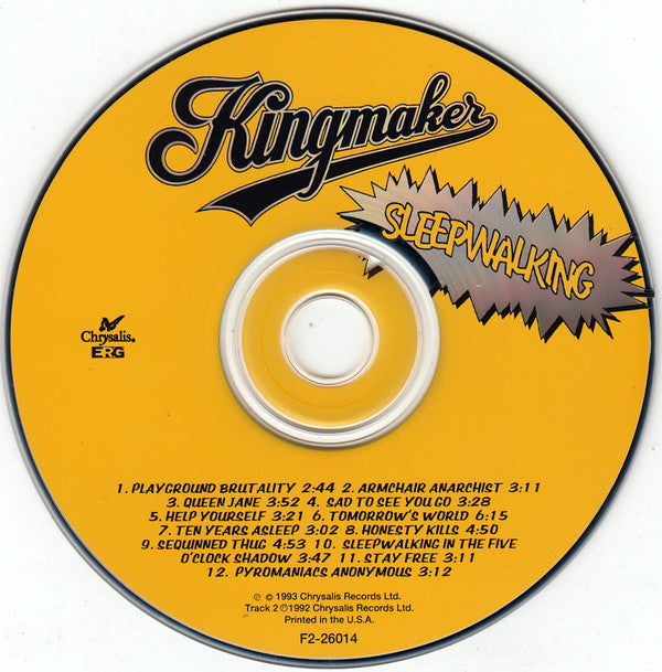 Kingmaker : Sleepwalking (CD, Album)