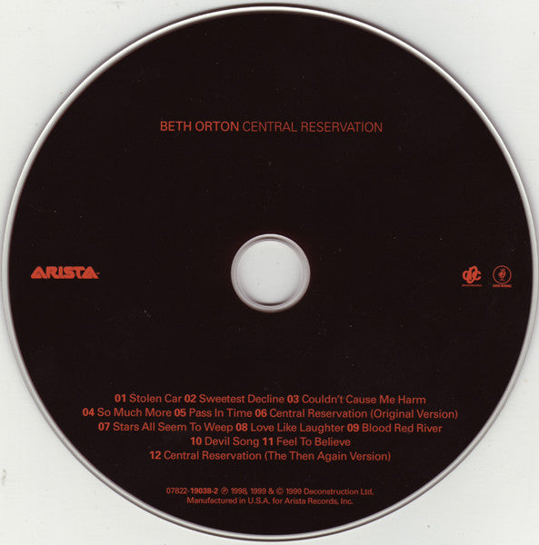 Beth Orton - Central Reservation (CD) (VG+) - Endless Media