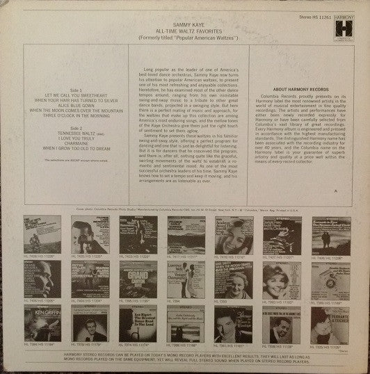 Sammy Kaye - All-Time Waltz Favorites (LP) (VG) - Endless Media