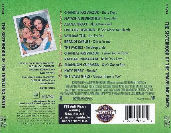 Various : The Sisterhood Of The Traveling Pants (Music From The Motion Picture) (CD, Comp)