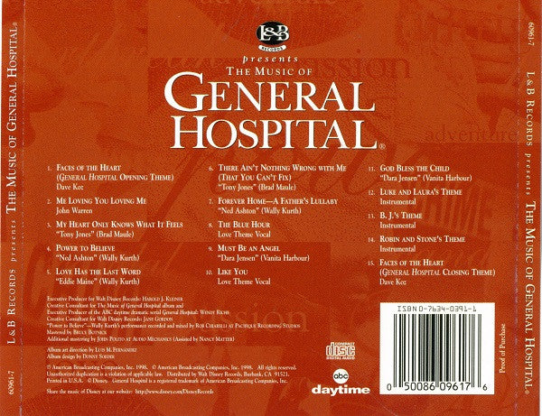 Various : The Music Of General Hospital (CD)