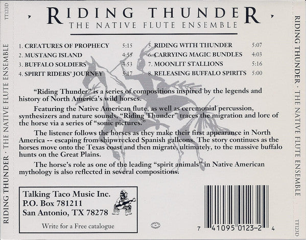 Native Flute Ensemble : Riding Thunder (CD)