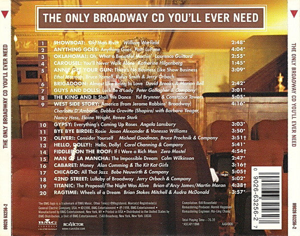 Various : The Only Broadway CD You'll Ever Need (CD, Comp)