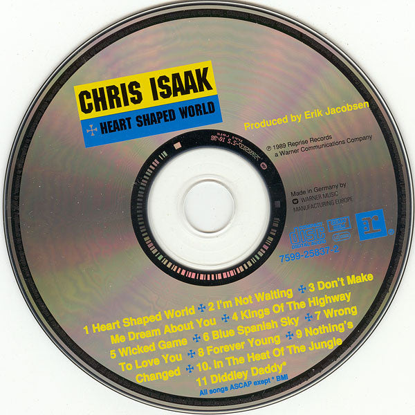 Chris Isaak : Heart Shaped World (CD, Album, RP)