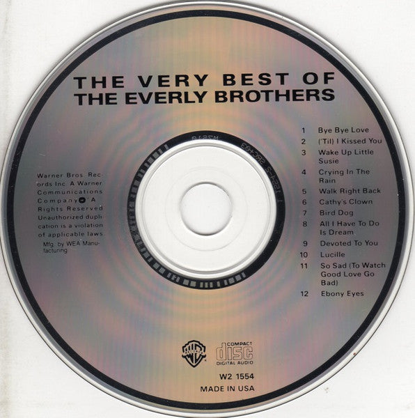 Everly Brothers : The Very Best Of The Everly Brothers (CD, Album, Club, RE)