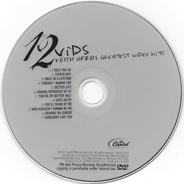 Keith Urban : Greatest Hits (CD + DVD-V, NTSC + Comp, S/Edition)