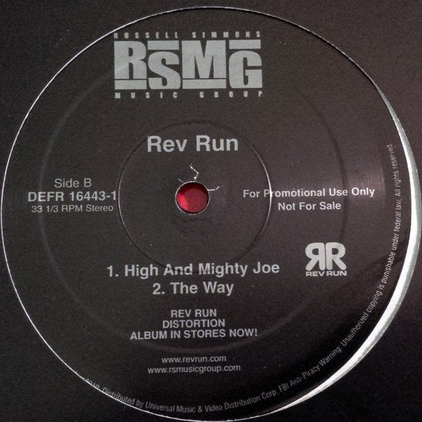 Run - Distortion / Mind On The Road / High And Mighty Joe / The Way (12") (VG+) - Endless Media
