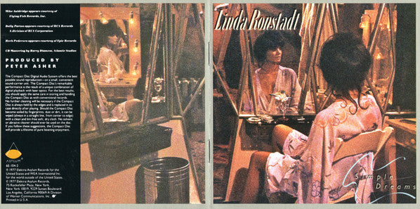 Linda Ronstadt : Simple Dreams (CD, Album, RE, RP, Cin)