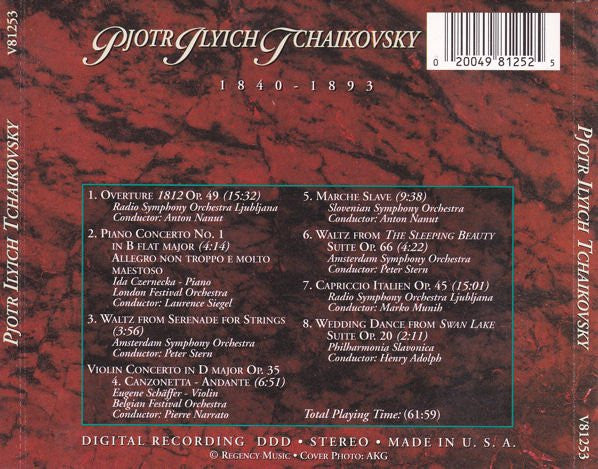 Pyotr Ilyich Tchaikovsky - Tchaikovsky (CD) (VG+) - Endless Media