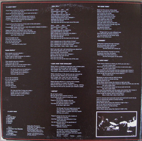 Alan Price : O Lucky Man! - Original Soundtrack (LP, Album, San)