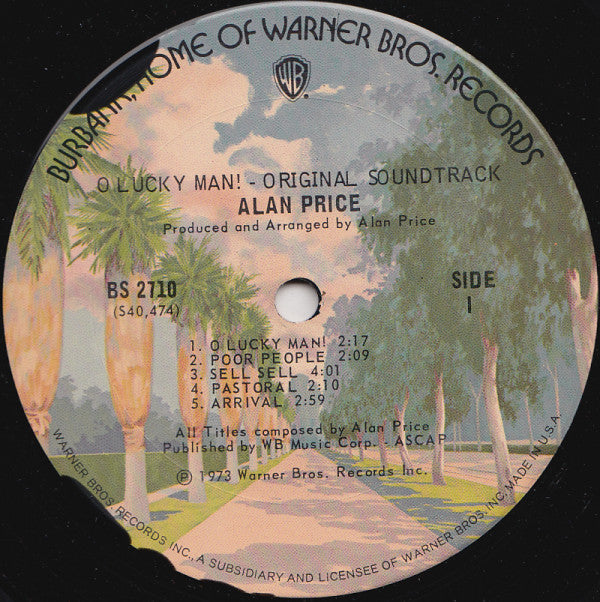 Alan Price : O Lucky Man! - Original Soundtrack (LP, Album, San)