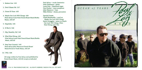 The Paul deLay Band : Ocean Of Tears (CD, Album)