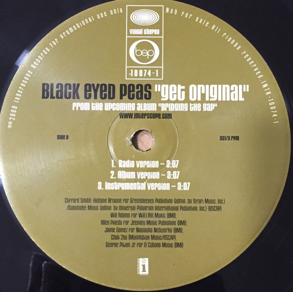 Black Eyed Peas - BEP Empire / Get Original (12") (VG) - Endless Media