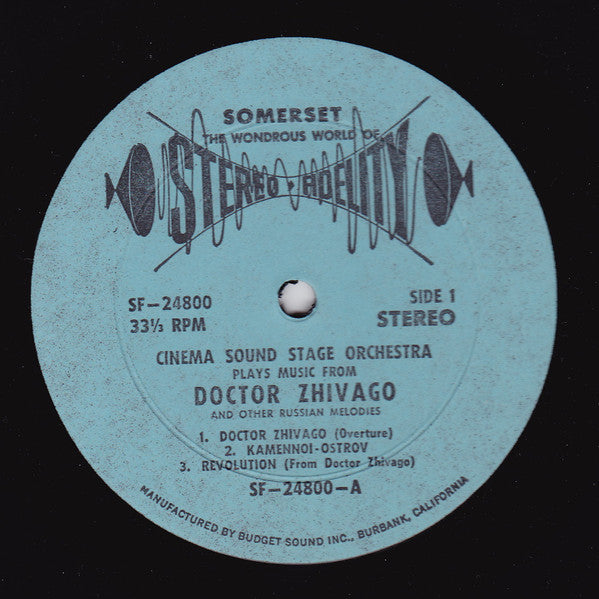 The Cinema Sound Stage Orchestra - Sound Track Music From Doctor Zhivago (LP) (VG+) - Endless Media