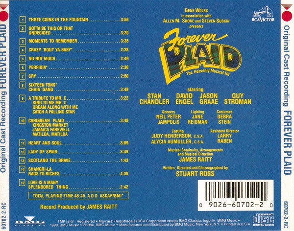 "Forever Plaid" Cast : Forever Plaid (Original Cast Recording) (CD, Album)