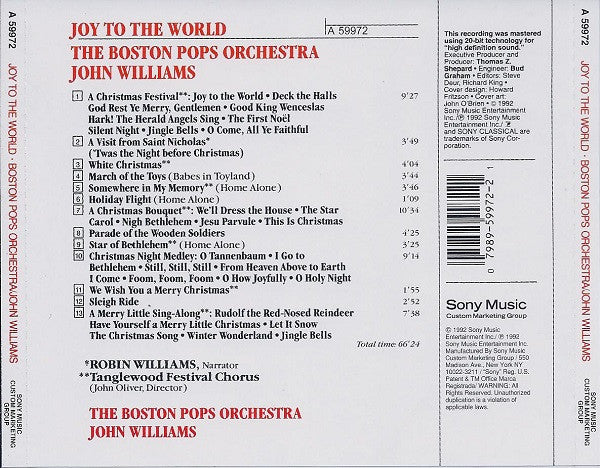 Boston Pops Orchestra / John Williams (4) : Joy To The World (CD, Album)