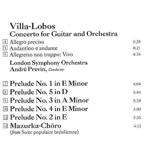 Joaquín Rodrigo, Heitor Villa-Lobos, Julian Bream : Concierto De Aranjuez / Guitar Concerto / 5 Preludes (CD, Comp, RE, RM)