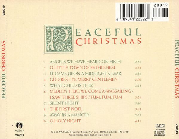 Various : Peaceful Christmas (CD)