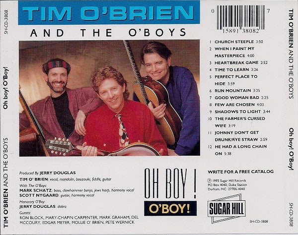 Tim O'Brien And The O'Boys : Oh Boy! O'Boy! (CD, Album)