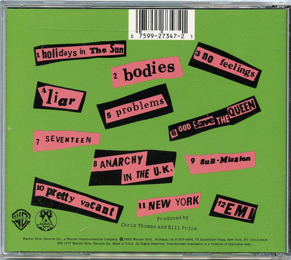 Sex Pistols : Never Mind The Bollocks Here's The Sex Pistols (CD, Album, RE)