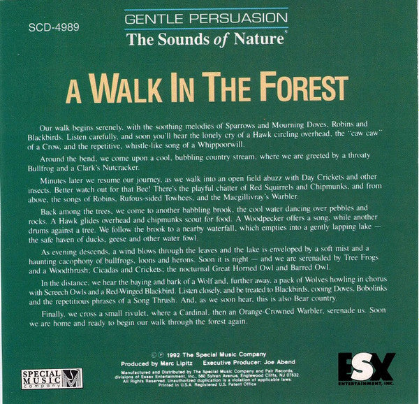 No Artist : A Walk In The Forest (CD, Club)