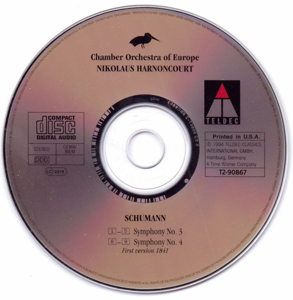 Robert Schumann, The Chamber Orchestra Of Europe, Nikolaus Harnoncourt : Symphonies 3 & 4 (CD, Album, Club)