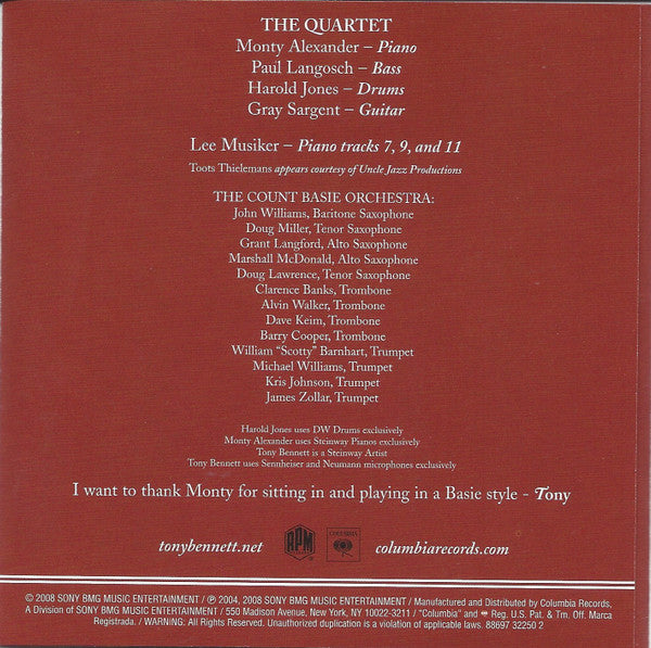 Tony Bennett Featuring Count Basie Big Band - A Swingin' Christmas (CD) (VG+) - Endless Media