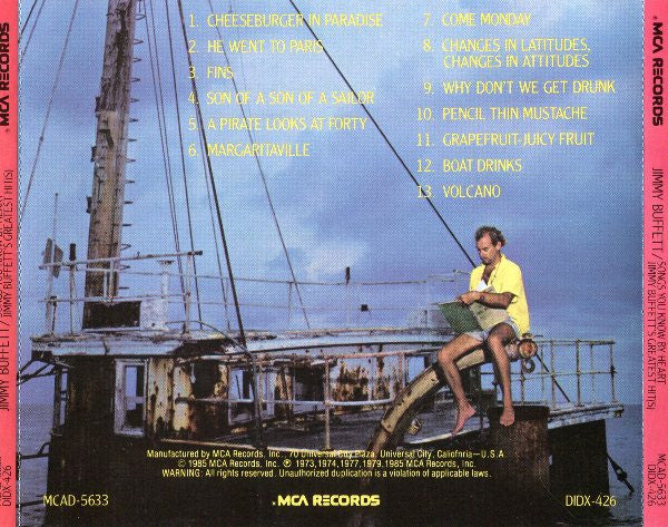 Jimmy Buffett : Songs You Know By Heart (Jimmy Buffett's Greatest Hit(s)) (CD, Comp, M/Print)