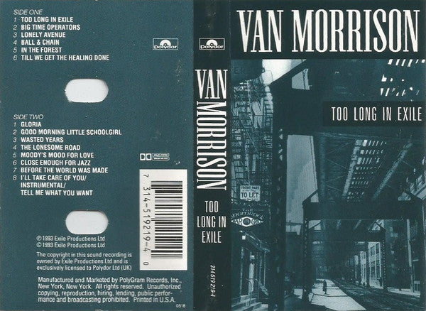 Van Morrison : Too Long In Exile (Cass, Album)