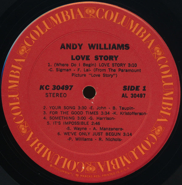 Andy Williams - Love Story (LP) (VG) - Endless Media