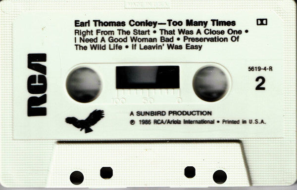 Earl Thomas Conley : Etc. Too Many Times (Cass, Album)