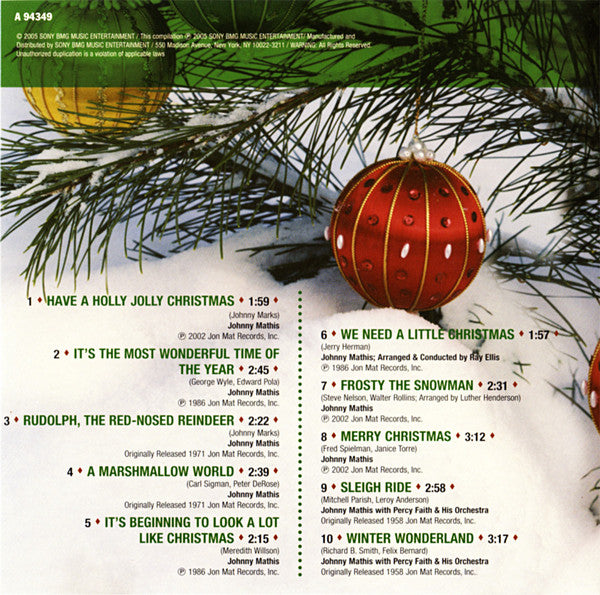 Johnny Mathis : Winter Wonderland (CD, Comp)