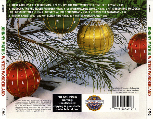 Johnny Mathis : Winter Wonderland (CD, Comp)