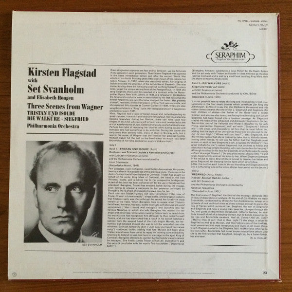 Kirsten Flagstad, Set Svanholm - Three Scenes From Wagner (LP) (VG) - Endless Media