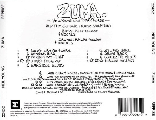 Neil Young With Crazy Horse : Zuma (CD, Album, RE, Spe)