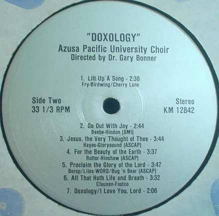Azusa Pacific University Choir And Azusa Pacific University Orchestra : Doxology (LP, Album)