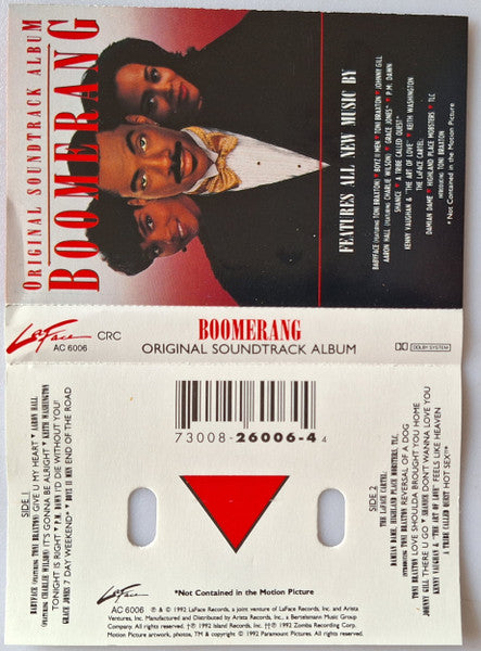 Various : Boomerang (Original Soundtrack Album) (Cass, Comp, Club)